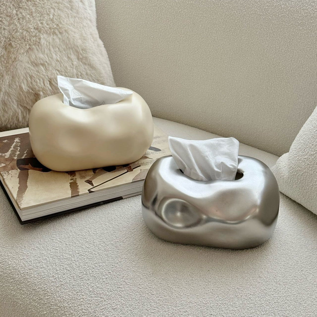Modern Bubble Ceramic Tissue Box Cover – Cloud Design for Trendy Home Decor