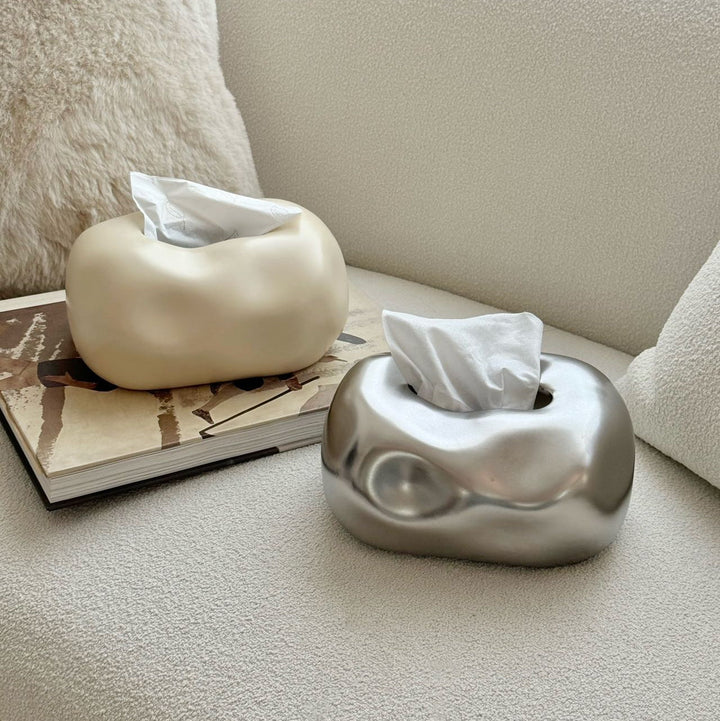 Modern Bubble Ceramic Tissue Box Cover – Cloud Design for Trendy Home Decor