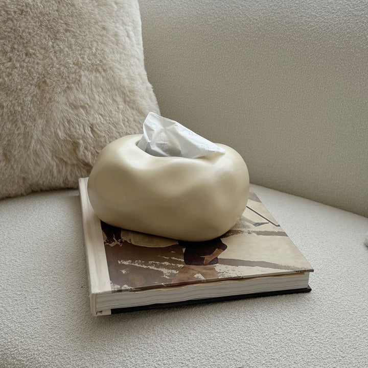 Modern Bubble Ceramic Tissue Box Cover – Cloud Design for Trendy Home Decor