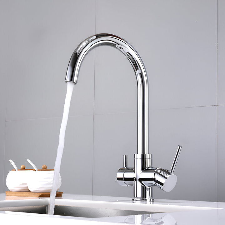 3-Way Filtered Brass Kitchen Faucet