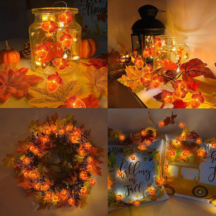 Acorn LED Light Strand - outdoor display