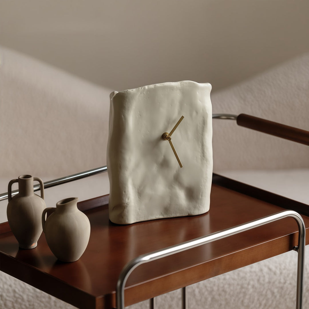 Wabi-Sabi Resin Desk Clock front view