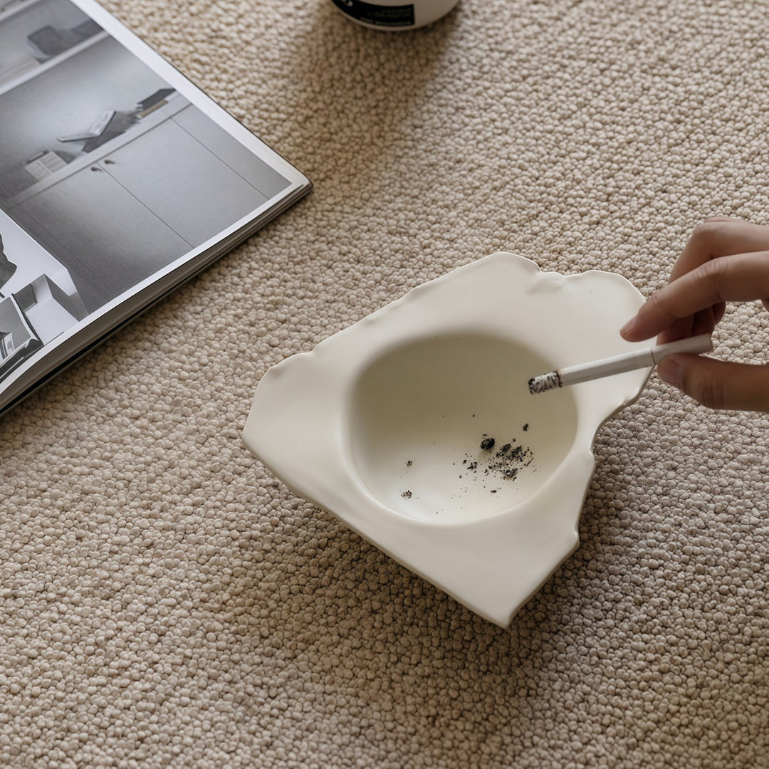 Wabi-Sabi Resin Ashtray on coffee table