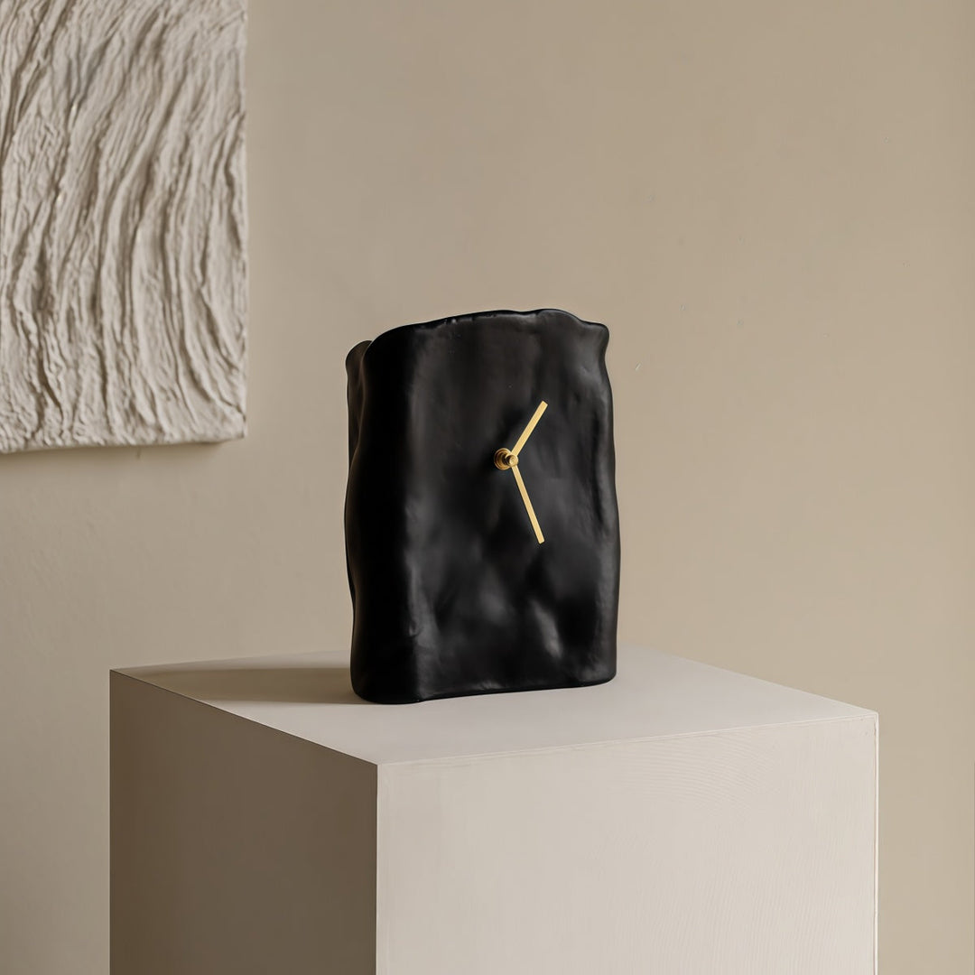 Wabi-Sabi Resin Desk Clock side profile