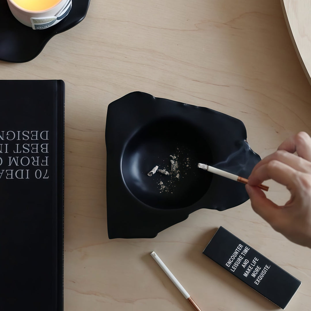Wabi-Sabi Resin Ashtray side profile