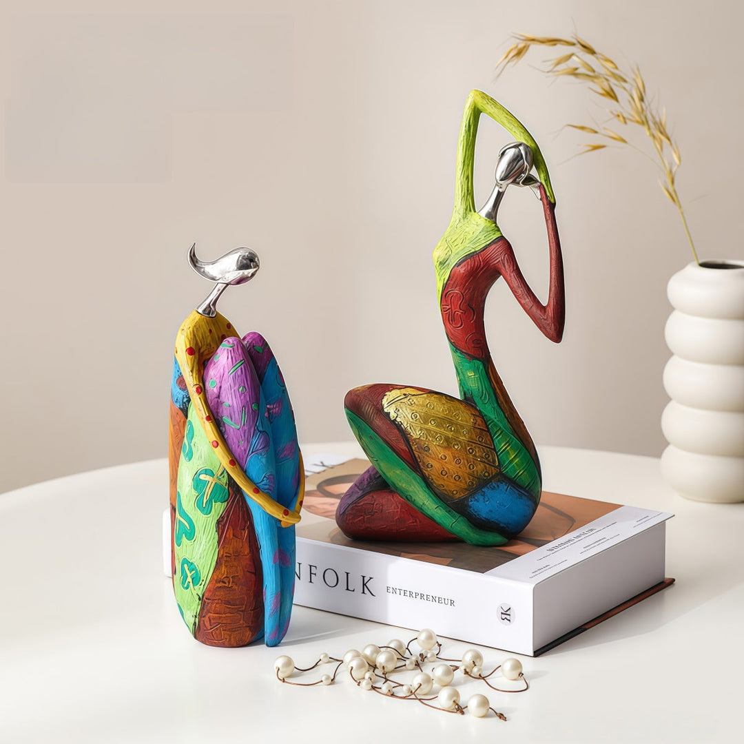 Resin Abstract Figure Sculpture side view