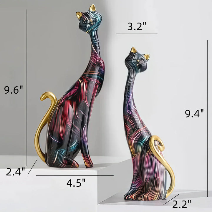 Resin Abstract Figure Sculpture in living room setting