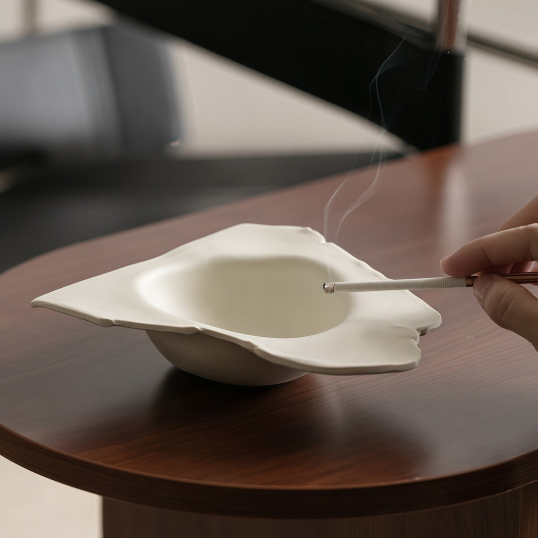 Wabi-Sabi Resin Ashtray black and white finishes