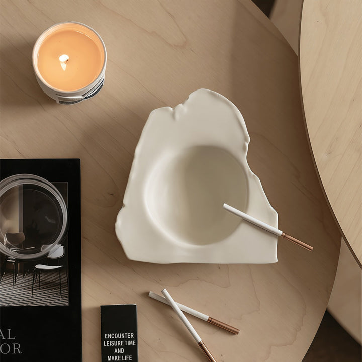 Wabi-Sabi Resin Ashtray angled view