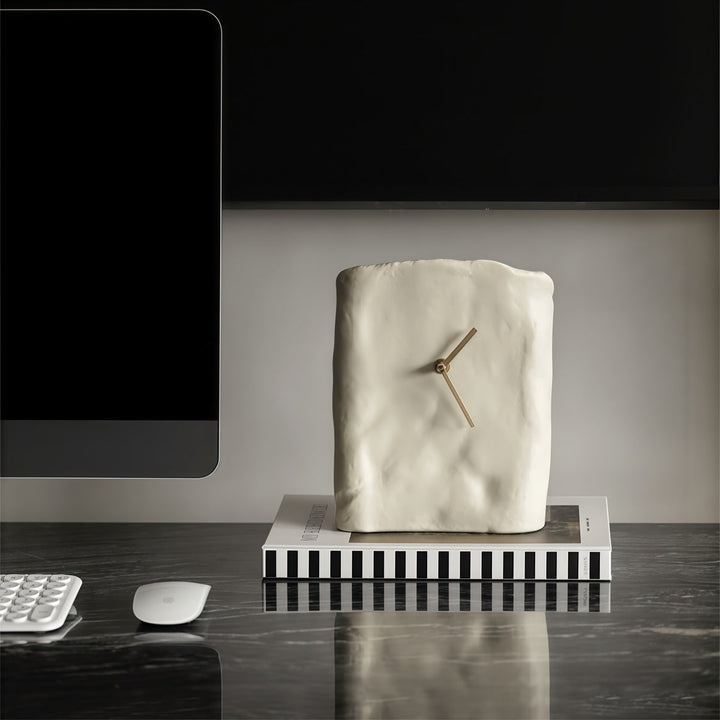 Wabi-Sabi Resin Desk Clock detail view