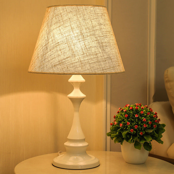 Vintage Fabric-Shade Table Lamp size comparison