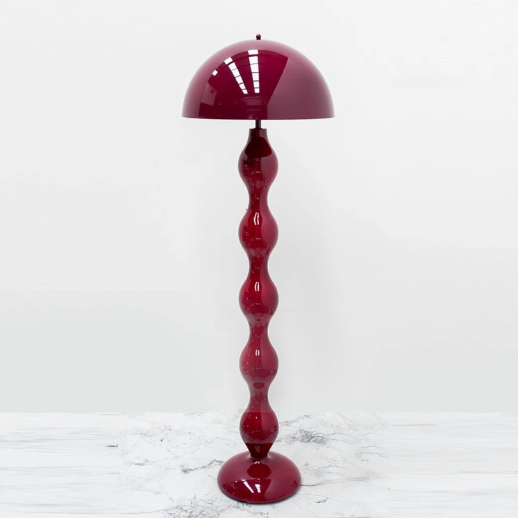 Wavy Resin Dome Floor Lamp shade detail