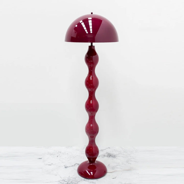 Wavy Resin Dome Floor Lamp shade detail