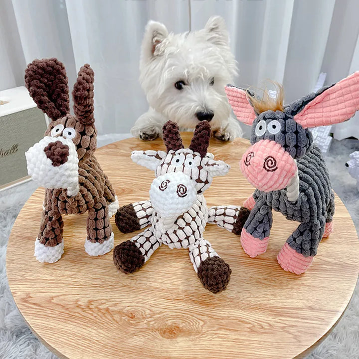 Velvet Plush Squeaker Chew Toy