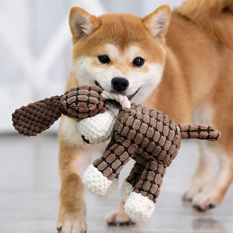 Velvet Plush Squeaker Chew Toy