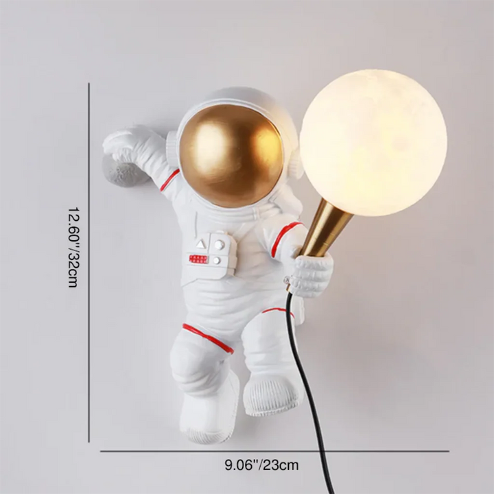Astronaut Moon-Shade Accent Lamp side view