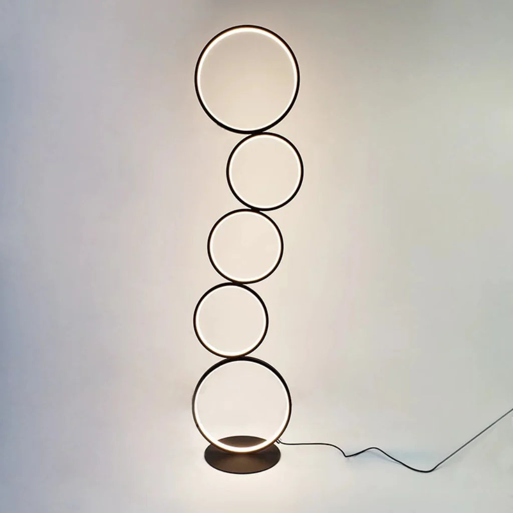 Ring-Design Floor Lamp black lamp body lifestyle