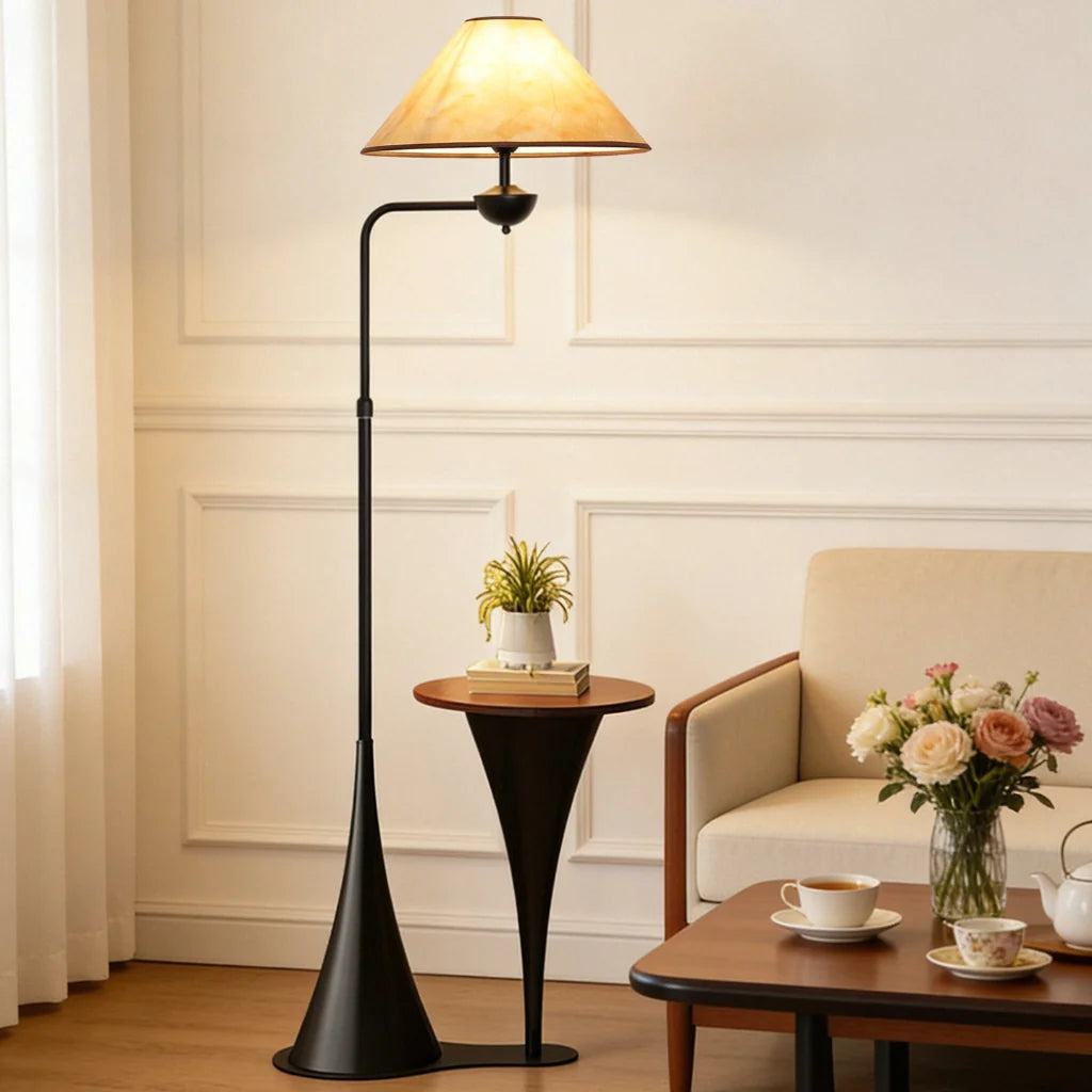 French Vintage Floor Lamp beside sofa lifestyle