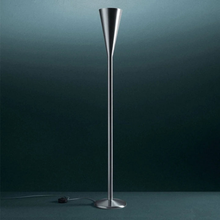 Stainless Steel Arc Floor Lamp, front view