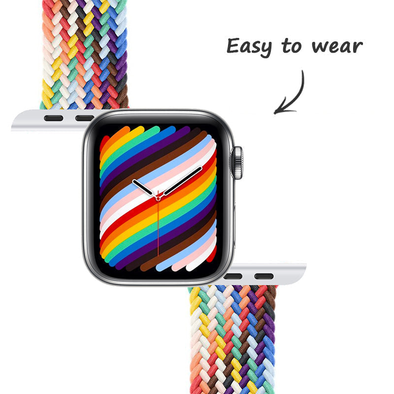 Blue Woven Nylon Watch Band weave texture detail