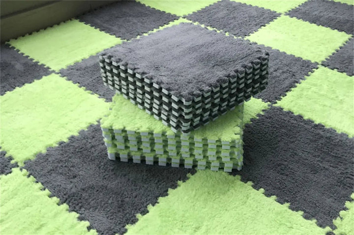 Plush Foam Play Mat Set full room coverage