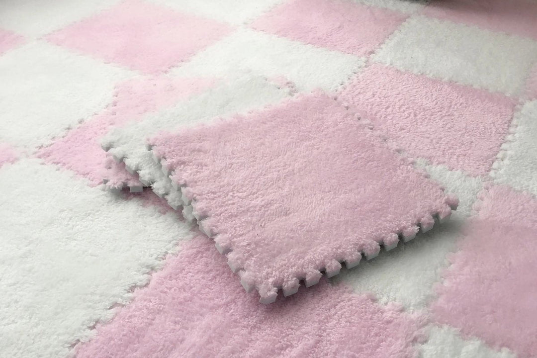 Plush Foam Play Mat Set nursery setting