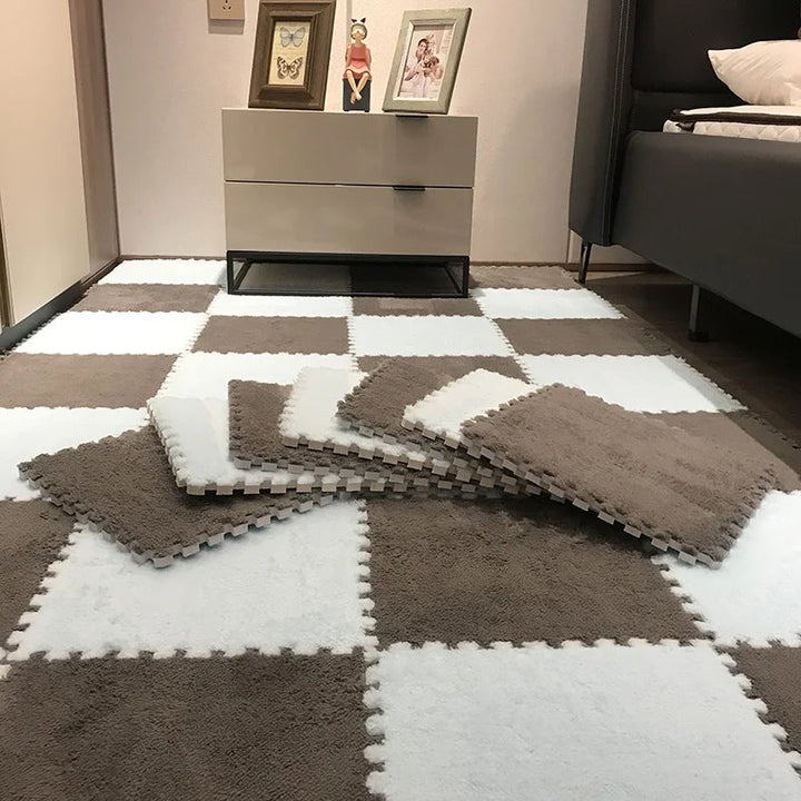 Plush Foam Play Mat Set tummy time use