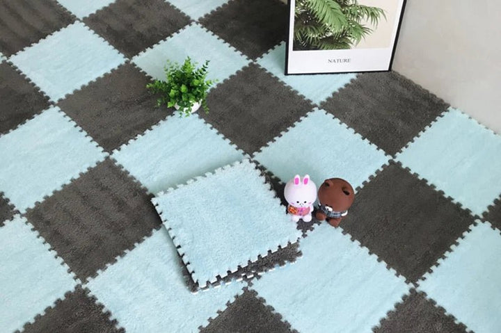 Plush Foam Play Mat Set size reference