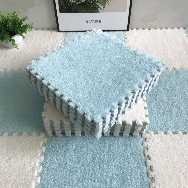 Plush Foam Play Mat Set toddler playing lifestyle