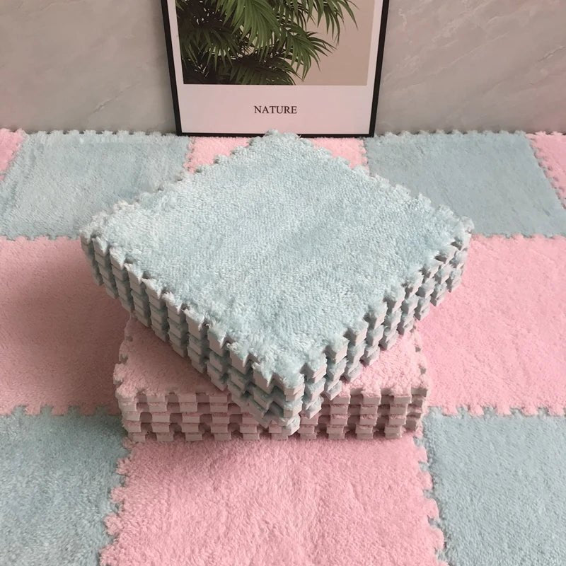 Plush Foam Play Mat Set color options
