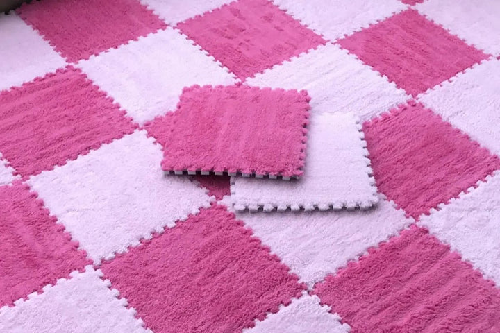 Plush Foam Play Mat Set surface texture detail