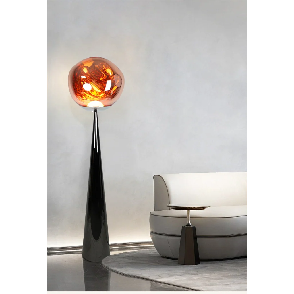 Sculptural Glass Floor Lamp scale and dimension reference