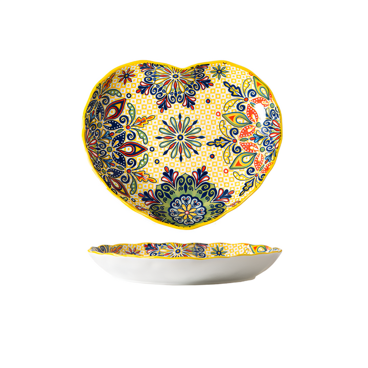 Floral Glazed Deep Plates – hero view
