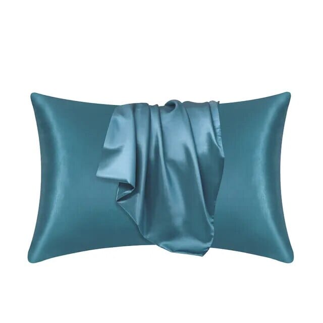 Moonlight Blue 25-Momme Mulberry Silk Pillowcase front view