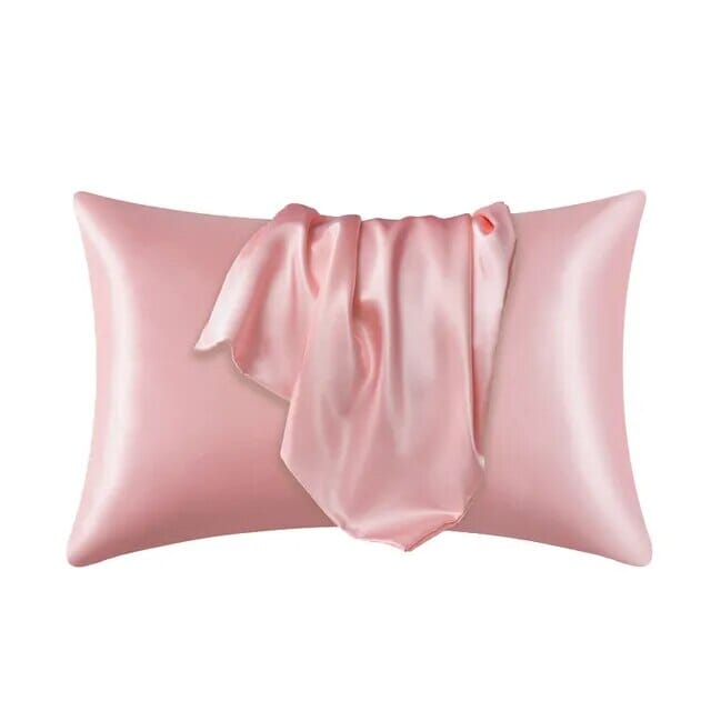 Pink 25-Momme Mulberry Silk Pillowcase front view
