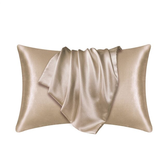 Champagne 25-Momme Mulberry Silk Pillowcase front view
