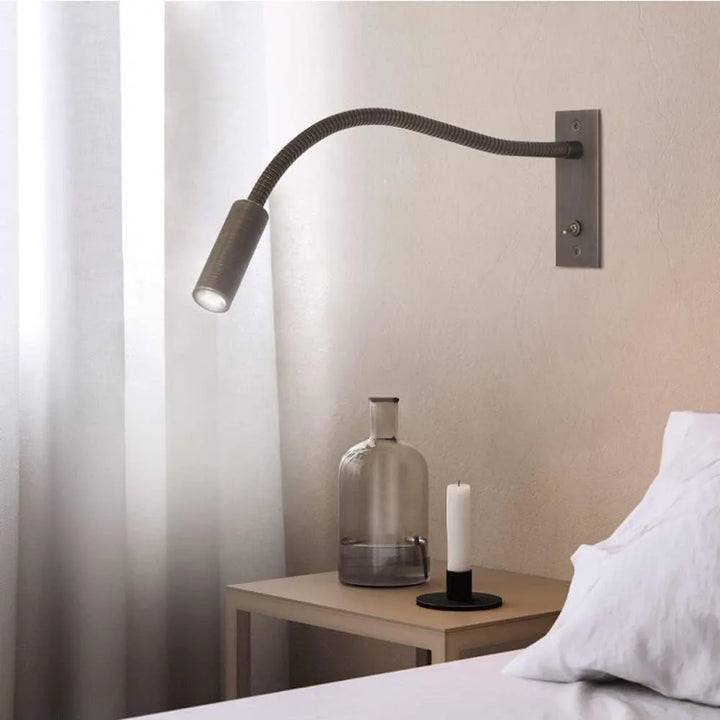 Gooseneck LED Wall Reading Lamp spotlight head detail