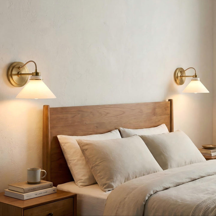 Curved Arm Cone Wall Sconce
