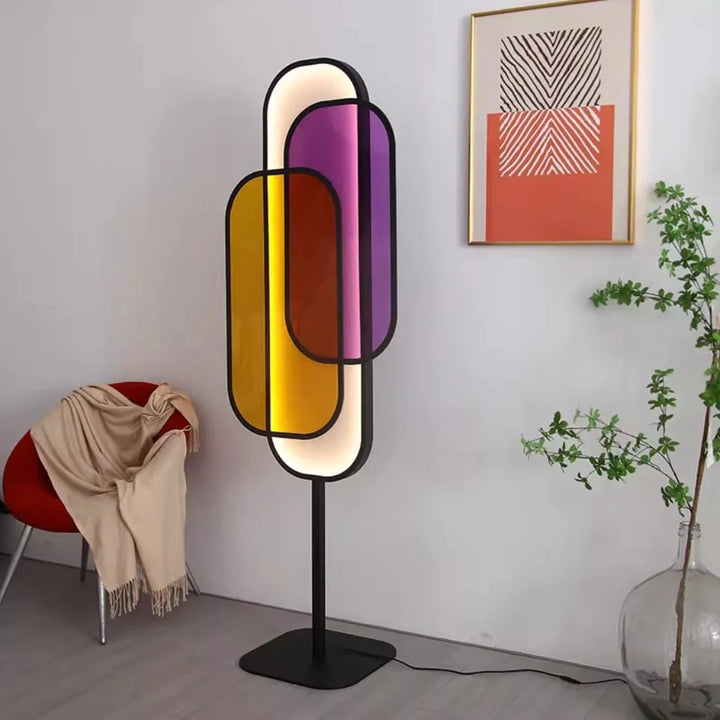 Layered Acrylic Floor Lamp side view
