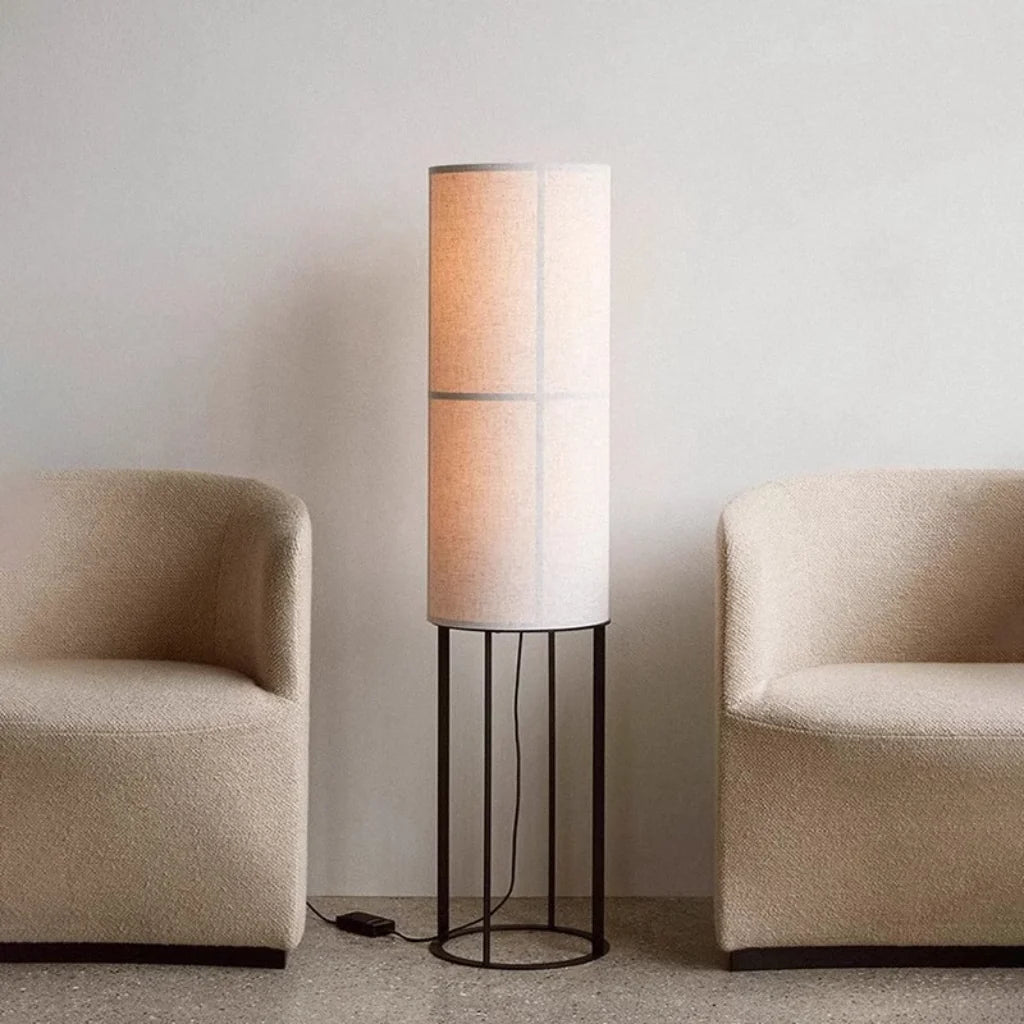Linen & White Shade Floor Lamp white shade detail