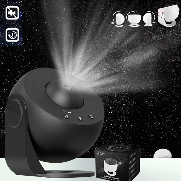 Celestial Dreams 360° Rotating Galaxy Projector with HD Films Star Light