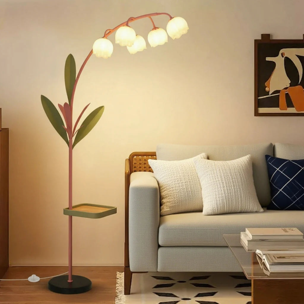 Floral Cream Floor Lamp style options