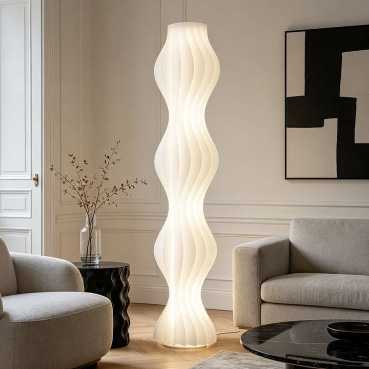 Grass Skirt Wave Floor Lamp glowing detail