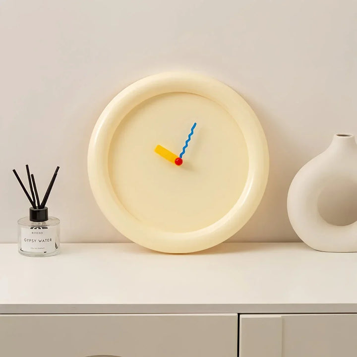 Retro Colorblock Wall Clock front view
