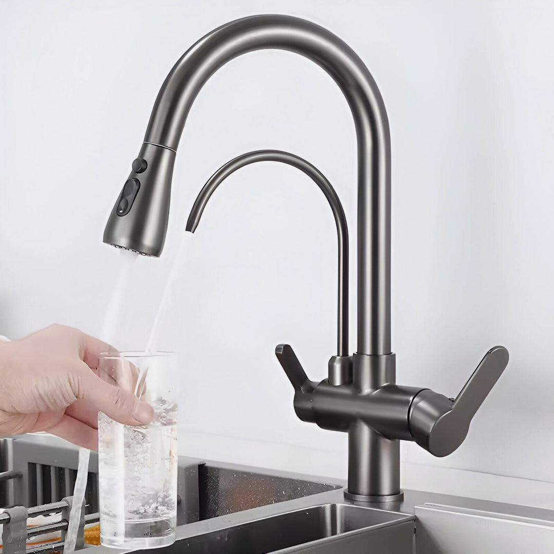 3-Way Filtered Kitchen Faucet filter tap detail