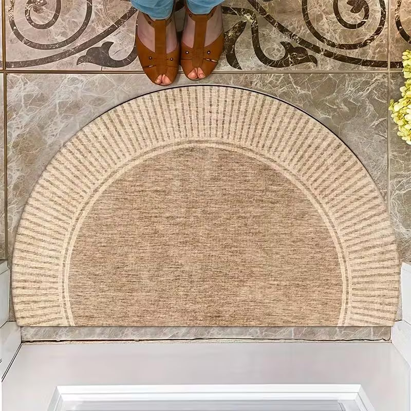 Handwoven Semicircle Entry Mat detail view