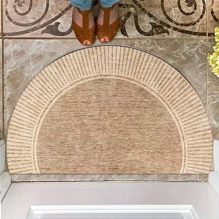 Handwoven Semicircle Entry Mat detail view