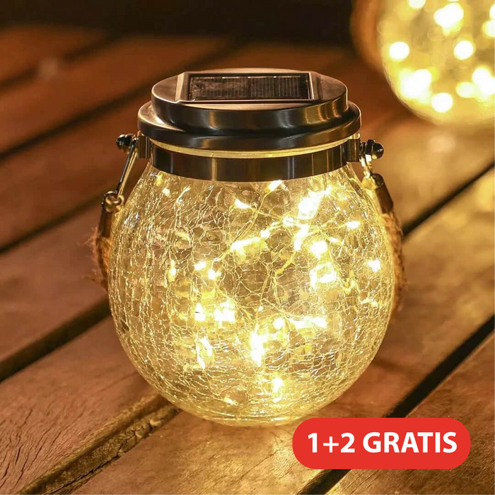 Glass Solar Lantern product dimensions