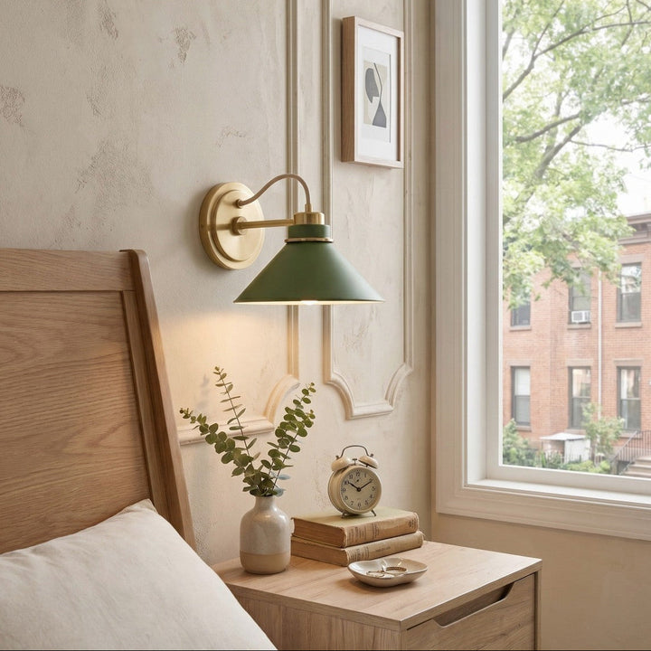 Curved Arm Cone Wall Sconce
