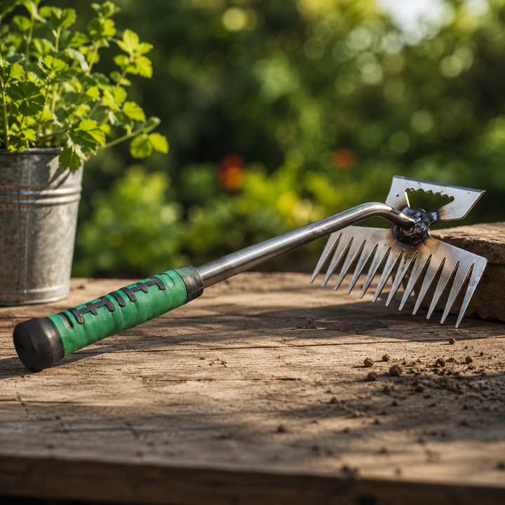 Foot-Pedal Weed Puller Tool claw head detail